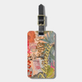 Hawaii Hula Travel Flower Vintage ラゲッジタグ (正面縦)
