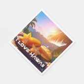 HAWAII - I LOVE HAWAII スタンダードランチョンナプキン (角)