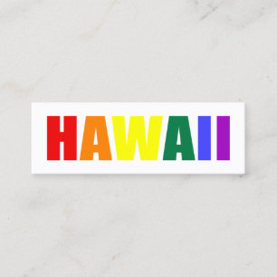 HAWAII in Rainbow Colors スキニー名刺
