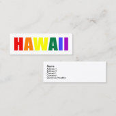 HAWAII in Rainbow Colors スキニー名刺 (正面/裏面)