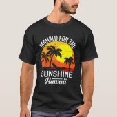 Hawaii island of sun beach waves and palm trees  6 tシャツ (正面)