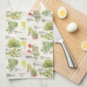 Hawai'i Island Volcano Native Plants Kitchen Towel キッチンタオル (四つ折り)