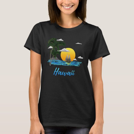 Hawaii Islands Aloha State Sailing Tシャツ (正面)