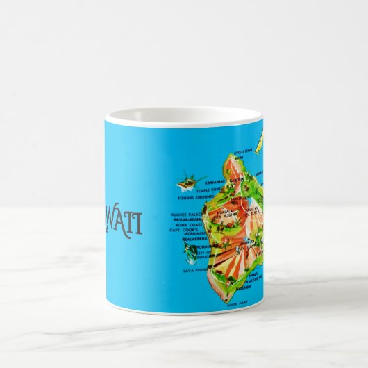 Hawaii Map Mug コーヒーマグカップ (中央)