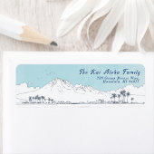 Hawaii Mountain Blue sky- Return Customizable ラベル