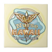 Hawaii Nurse Caduceus tile タイル (正面)