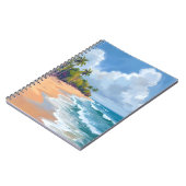 Hawaii Ocean Shore Watercolor Painting ノートブック (左側)