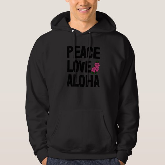 Hawaii Peace Love Aloha  Women Flower Aloha Party  パーカ (正面)