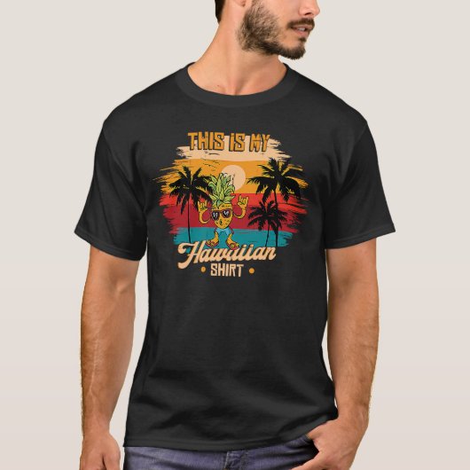 Hawaii Pineapple Hawaiian  Tropical Tシャツ (正面)