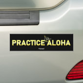 Hawaii Practice Aloha Golden Shaka (Hang loose) バンパーステッカー (車上)