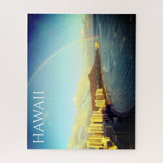 hawaii rainbow view ジグソーパズル (縦)
