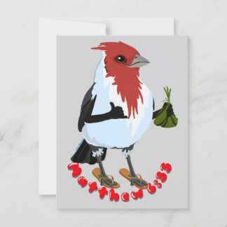 HAWAII RED CRESTED(鳥)ショウジョウコウカンチョウ – 聖書聖句 ポストカード
