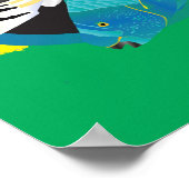 Hawaii Reggae Turtle Hawaii Islands ポスター (角)