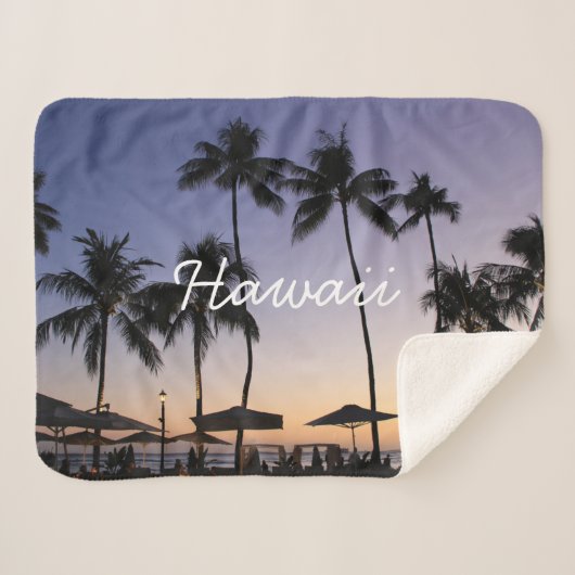 Hawaii resort sunset シェルパブランケット (正面(横))