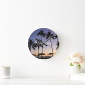 Hawaii resort sunset ラウンド壁時計 (ホーム)