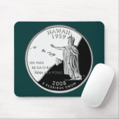Hawaii State Faux Quarter マウスパッド (マウス)