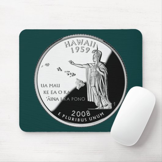 Hawaii State Faux Quarter マウスパッド (マウス)