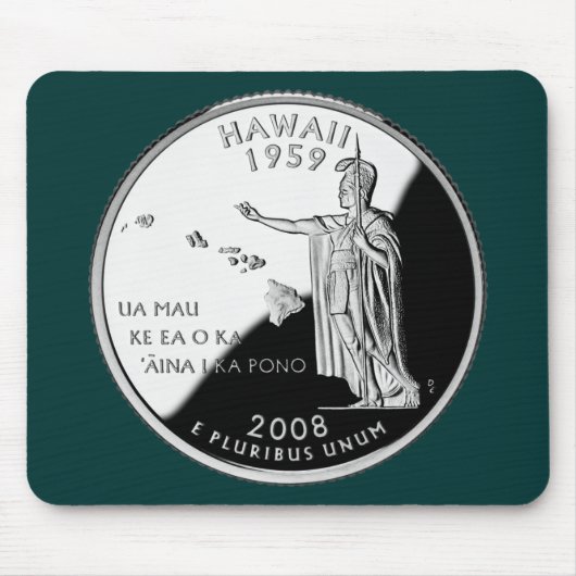 Hawaii State Faux Quarter マウスパッド (正面)