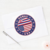 Hawaii sticker, Hawaii, USA スクエアシール (封筒)