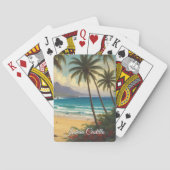 Hawaii Sunset Calligraphy Simple Professional Name トランプ (裏面)