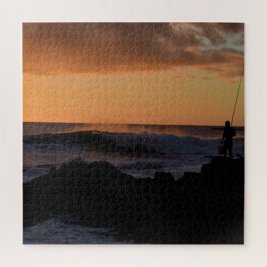 Hawaii Sunset Surf魚釣り- 20x20 - 676個。 ジグソーパズル (縦)