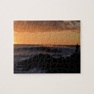 Hawaii Sunset Surf魚釣り- 8x10 - 110個 ジグソーパズル