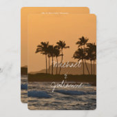 Hawaii Sunset Wedding 招待状 (正面/裏面)