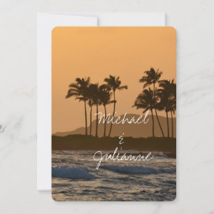 Hawaii Sunset Wedding 招待状
