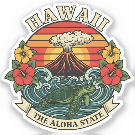 Hawaii: The Aloha State シール (正面)