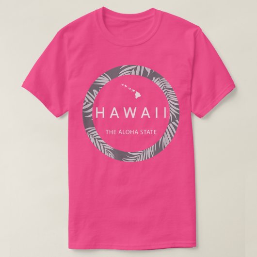 Hawaii The Aloha StateAloha Hawaiian Palm Tree Oha Tシャツ (デザイン正面)