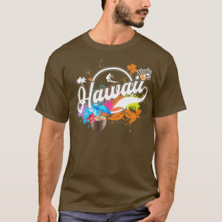 Hawaii Themed Fun Summer Surfing Dippin Dots Tシャツ