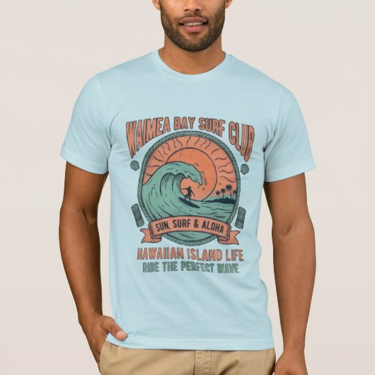 Hawaii Tiki Surf Vintage Tee  Tシャツ (正面)