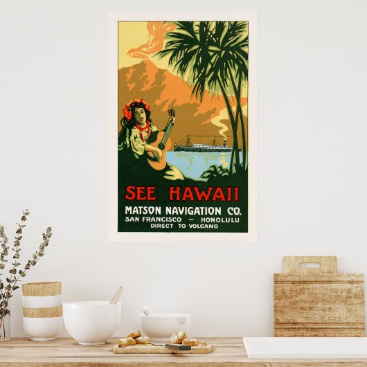 Hawaii Travel Posterを参照 ポスター (キッチン)