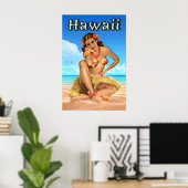 Hawaii Travel Poster Sea Eagle Angourie Grass ポスター (ホームオフィス)