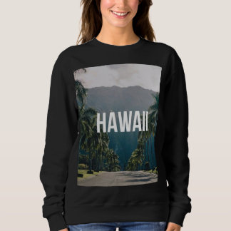 Hawaii Tropical Palm Trees Aesthetic スウェットシャツ