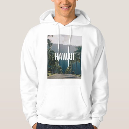 Hawaii Tropical Palm Trees Aesthetic パーカ (正面)