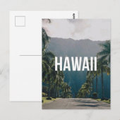 Hawaii Tropical Palm Trees Aesthetic ポストカード (正面/裏面)