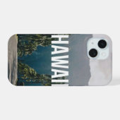 Hawaii Tropical Palm Trees Aesthetic iPhone 15ケース (裏面横)