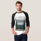 Hawaii Tropical Palm Trees Aesthetic Tシャツ (正面フル)