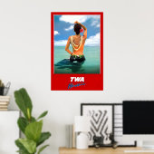 Hawaii TWA Trans World Airlines Travel Poster New ポスター (ホームオフィス)