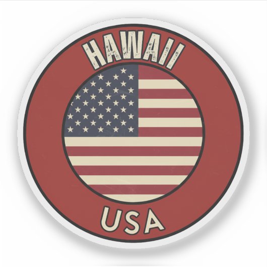Hawaii United States of America シール (正面)