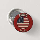 Hawaii United States of America 缶バッジ (正面&裏面)