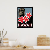 hawaii united states usa art deco retro poster ポスター (キッチン)