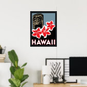 hawaii united states usa art deco retro poster ポスター (ホームオフィス)