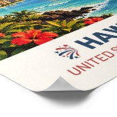 Hawaii USA – Vintage Travel Poster ポスター (角)