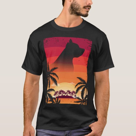 Hawaii Vacation  Staffordshire Bull Terrier Tシャツ (正面)