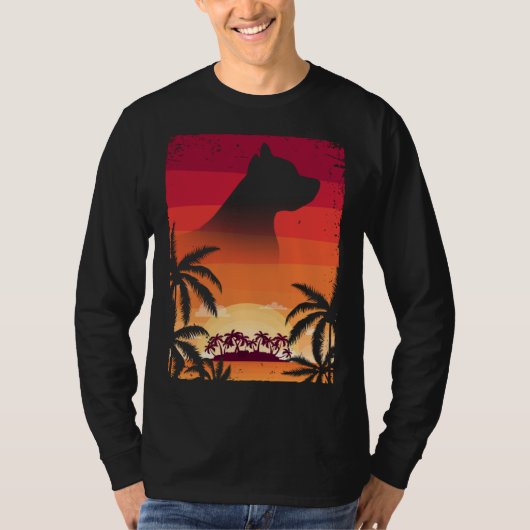 Hawaii Vacation  Staffordshire Bull Terrier Tシャツ (正面)