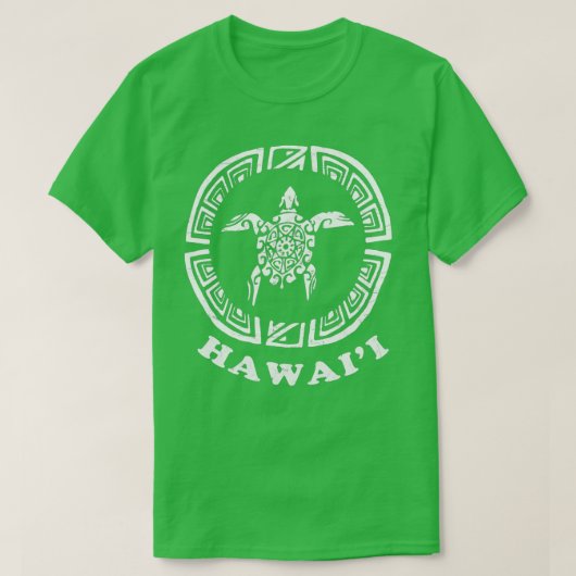 Hawaii Vintage Retro Tribal Turtle Hawaiian Vacati Tシャツ (デザイン正面)