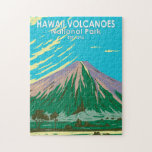 Hawaii Volcanoes National Park Mauna Loa Vintage ジグソーパズル<br><div class="desc">Hawaii Volcanoes vector artwork in a window style design. The park is on Hawaii Island. At its heart are the Kīlauea and Mauna Loa active volcanoes.</div>