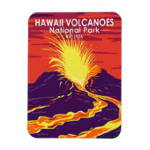 Hawaii Volcanoes National Park Vintage マグネット (縦)